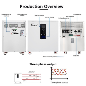 Teze 3 Phase AC 380V 51.2v 32kwh/30kwh Built in 12kw 600Ah 628Ah Battery Mobile Solar <b>Energy</b> <b>Storage</b> <b>System</b> All One - Product Image 2