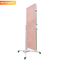 Support de panneau de luminothérapie LED rouge à moule privé, réglable en hauteur électriquement, pour salon de beauté