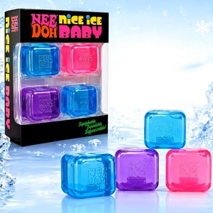 Jouet anti-stress en forme de glaçon à 4 couleurs, en caoutchouc avec rembourrage mochi, super rebondissant, doux, sensoriel, non toxique pour les enfants - Product Image 2