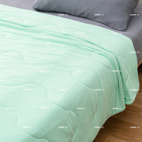 Couette légère rafraîchissante vert menthe uni, motif nuage, lavable en machine, pour climatisation, décoration de chambre et sieste quotidienne