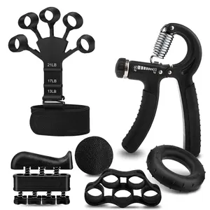 Rehabilitasi 6 Tingkat Tahan Finger Berolahraga Penguat Pegangan Tangan Grip Wrist Silicone Thumb Trainer Gripper