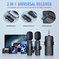 K15 Mini micro/clips/vidéo 3 en 1 sans fil pour Bluetooth Lavalier Microphone technologie antibruit avec Type nouveau titre