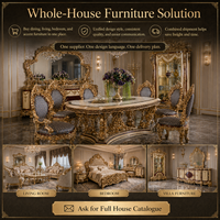 Salle à manger royale classique turque ensemble de table 8 10 chaises luxe français rectangulaire table à manger en bois et ensemble de chaises