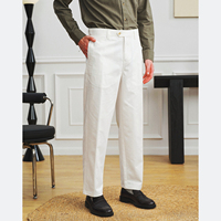 LARSUR Pantalon de costume d'affaires décontracté sans plis personnalisé d'usine Gurkha Naples Pantalon de costume chino plissé de style italien