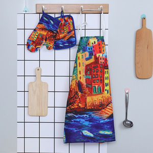 Nhà máy sản xuất giá rẻ giá rô sọc thiết kế không thấm nước Nhà Bếp Nấu Ăn Tạp dề - Product Image 3