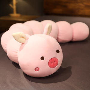 Insetti del fumetto caterpillar peluche farcito e peluche animale giocattolo gigante colorato morbido bruco lungo cuscino per dormire all'ingrosso - Product Image 6