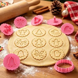 <span class=keywords><strong>Emporte</strong></span>-pièces <span class=keywords><strong>de</strong></span> Noël sans BPA pour sandwichs et biscuits, <span class=keywords><strong>emporte</strong></span>-pièces ronds festonnés 3D en relief pour la pâtisserie, les fêtes d'enfants et le bricolage - Product Image 4