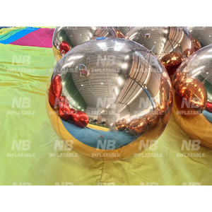 Fast Shipping Gold Inflatable Mirror <b>Balloon</b> PVC Ball Event Decoration Big Shiny <b>Customized</b> Decoration Inflatable Mirror Ball Fa - Product Image 6