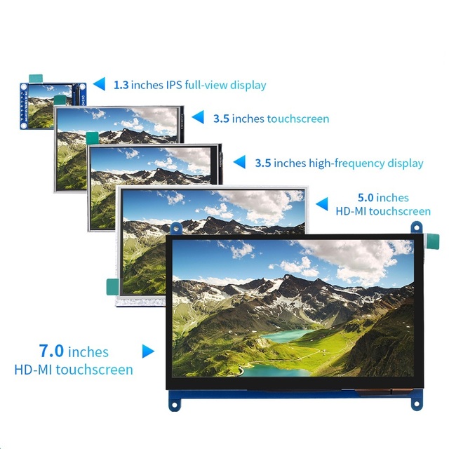 1.3 3.5 5.0 7.0 Inches High Frequency Display Raspberry Pi IPS Screen With High Definition Adapter TFT Colorful Screen