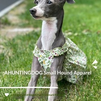 Robe d'été courte à fleurs pour lévrier italien, tissu léger tout en coton, vêtements pour whippet