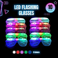 Lunettes LED clignotantes en plastique en gros, accessoires multifonctionnels portables pour bars, fêtes et événements, cadeaux