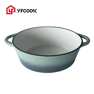 <span class=keywords><strong>Prix</strong></span> usine 28CM Four Safe Ovale Cuisson Pot De Nourriture En <span class=keywords><strong>Fonte</strong></span> Émaillée Casserole Plats Four Hollandais avec Couvercle - Product Image 5