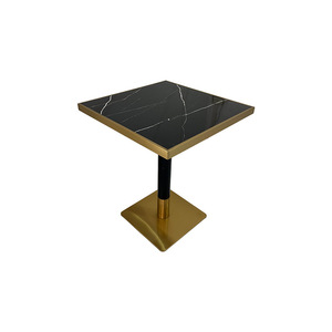 <span class=keywords><strong>Tavolo</strong></span> Quadrato di Lusso per Caffetteria e Fast Food, <span class=keywords><strong>Tavolo</strong></span> <span class=keywords><strong>in</strong></span> Metallo e <span class=keywords><strong>Marmo</strong></span>, Arredamento Moderno per Ristoranti Commerciali - Product Image 1