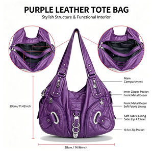 <span class=keywords><strong>Sac</strong></span> fourre-tout vintage Y2K pour femme, style motard, <span class=keywords><strong>sac</strong></span> à bandoulière Meilad vintage délavé, <span class=keywords><strong>sac</strong></span> bandoulière - Product Image 2
