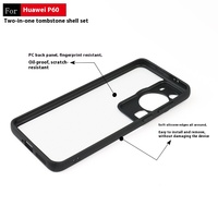 Coque de téléphone Zhige compatible transfrontalier Tailong pour P60 Pro, TPU+PC, style urbain, transparente, mate, protection intégrale, antichoc