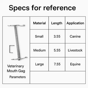 Instrumentos Quirúrgicos Veterinarios, Abrebocas para Perros y Gatos, Retractor Bucal de Acero Inoxidable para Tratamientos Orales en Animales - Product Image 3