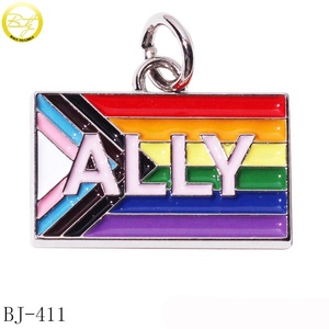 Custom Moon logo Engraving Metal Bracelet Tags Zinc Alloy Jewelry <strong>Charm</strong> Pendants for Women <strong>Bangle</strong> - Product Image 4