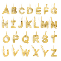 Collier Pendentif EMANCO en Acier Inoxydable, Motif Fleur Géométrique Mignonne, Alphabet Anglais, Bijou Tendance Plaqué Or 14K, Breloque pour Femme
