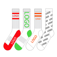 Chaussettes de Sport Athlétiques en Coton Personnalisées NMDZ OEM pour Hommes, Tube Tricoté Brodé sur Mesure avec Logo