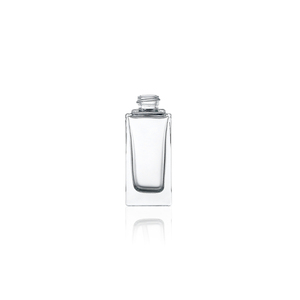 Thick Bottom20ml 30ml Travel Square Frosted Clear Glass Liquid Foundation Bottle Body Lotion Cream Essence with Black Press <b>Pump</b> - Product Image 6