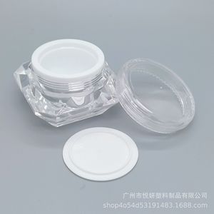 Diamond Shaped Acrylic Cream Jars 5g Transparent Cosmetic Packaging For Face Cream And Lotion - Product Image 3