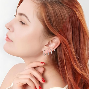 316L Surgical Stainless Steel <strong>Gold</strong> Plated Classic Huggie Hoop <strong>Earrings</strong> 6mm 8mm 10mm Hypoallergenic Cartilage Hinged <strong>Sleeper</strong> Gift - Product Image 2