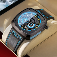 Montre mécanique automatique de luxe pour homme Bonest Gatti, squelette, étanche, verre saphir, bracelet en cuir, montre-bracelet pour affaires BG6601