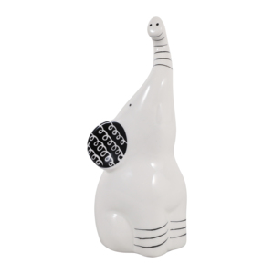 Statuetta di elefante in gres, scultura decorativa per casa, bagno, ufficio, mensola. - Product Image 2
