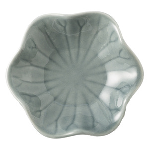 Plat à sauce en <span class=keywords><strong>porcelaine</strong></span> de style japonais minimaliste, compatible micro-ondes, en forme de feuille de lotus, sous glaçure, esthétiquement plaisant - Product Image 5