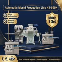 Nouvelle machine à enrober les mochi numérique automatique haute vitesse 120 pièces/min, machine à fabriquer les daifuku, contrôle PLC, acier inoxydable SUS304