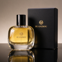 Vente directe d'usine, flacons de parfum en verre plats de haute qualité de 100 ml avec bouchons et boîte d'emballage