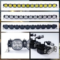 Barre lumineuse LED incurvée à une rangée de 50 pouces pour toit de voiture, étanche, pour tout-terrain, UTV, barre LED modulaire, barres lumineuses LED connectables