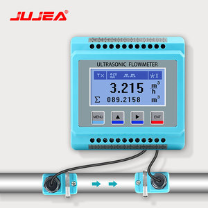 JUJEA meteran aliran air cairan Hart kustom catu daya ultrasonik portabel 4-20mA RS485 85-265VAC/24VDC bahan plastik untuk minyak - Product Image 6