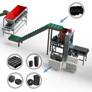 Ligne de fabrication de briquettes de charbon de bois, moteur AC, presse hydraulique haute capacité, charbon de bois pour barbecue/chicha, cube de charbon de bois, déchets de bois, 1-10 tonnes - Product Image 5