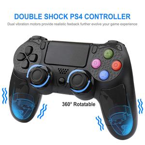 Precio bajo Liquidación Alta calidad Inalámbrico BT P4 Controlador de juegos Juego de función completa Controladores de joystick de doble choque para <span class=keywords><strong>PC</strong></span> - Product Image 2