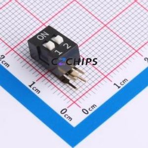 DA-02-K-T DIP Switch Through hole Component (THT) Switch Single Pole Single Throw 2 2.54mm 25mA - Product Image 1