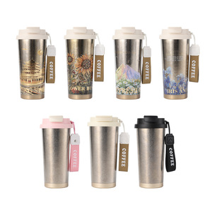 Tasse en titane de grande capacité Tasse de voiture portable simple Tasse <span class=keywords><strong>thermos</strong></span> à eau en titane pur sous vide à double couche Design moderne - Product Image 1