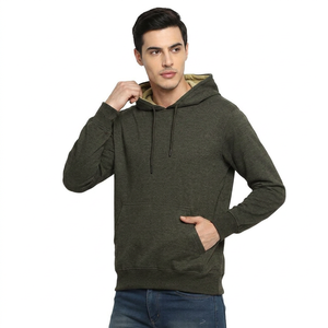 Nouveaux sweats à capuche unisexes de haute qualité, surdimensionnés, avec logo brodé, en molleton 100% coton uni pour hommes - Product Image 1