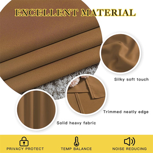 <span class=keywords><strong>Marrone</strong></span> <span class=keywords><strong>oro</strong></span> <span class=keywords><strong>tende</strong></span> Grommet camera termica oscuramento suono riduzione finestra <span class=keywords><strong>tende</strong></span> oscuranti per soggiorno camera da letto - Product Image 4