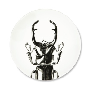 Service de table Excelsa 3 pièces Faune & Flore en céramique noire avec motif d'insectes - Product Image 2