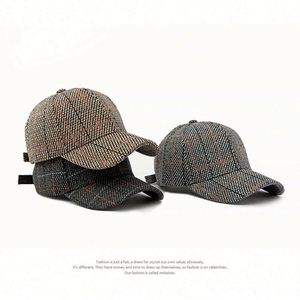 Autumn New Female Hard Top Baseball Cap Outdoor Plaid Duck Tongue <b>Sunscreen</b> Baseball Caps Bulk - Product Image 1