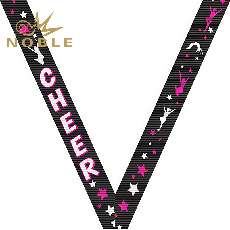 New Arrival Sport Champion Torch Neck Ribbon with Clips Decorative Satin Gift Ribbon for Competition Medals Image 2