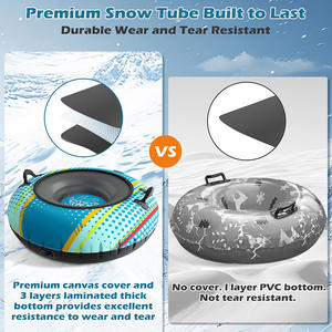 Tubes à neige gonflables de qualité supérieure avec revêtement en PVC, remorquables, fond épaissi, sécurité, écologiques, cadeau d'hiver, divertissement en plein air - Product Image 3