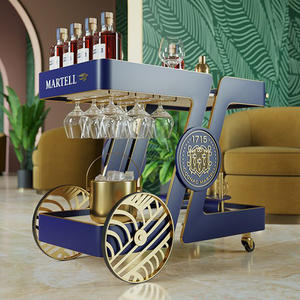 Carrito de Champán Móvil con Ruedas, Diseño Personalizado, Pintado en Oro Electrochapado - Product Image 2