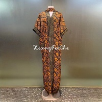 Nouvelle Mode Robe Mère Ethnique Industrie Lourde Imprimé Diamant Chaud Ample Bubu Africain pour Femmes Musulmanes en Polyester