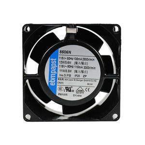 พัดลมระบายความร้อนแบบแกนสำหรับตู้ไฟฟ้า รุ่น 8506N ขนาด 80x80x38 มม. 8038 115VAC 12W 135mA 61 ลบ.ม./ชม. 2800 รอบ/นาที  โครงสร้างโลหะ  OEM - Product Image 1