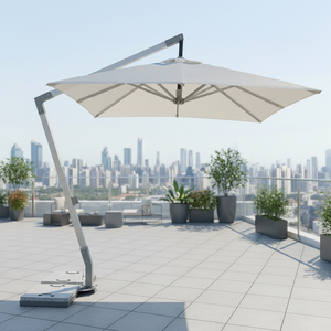 Factory Wholesale Premium <strong>Large</strong> Aluminum Heavy Duty Hanging Cantilever <strong>Umbrella</strong> <strong>Windproof</strong> Waterproof Foldable with Marble Base - Product Image 3