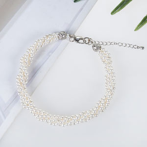 WENCHI TWB802 Brazalete Elegante con Cuentas de Perlas Naturales de 4 Hileras - Product Image 5