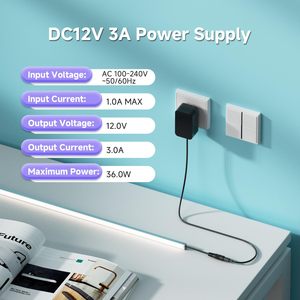 <span class=keywords><strong>Convertisseur</strong></span> 12V DC 3A 36W 60Hz homologué ETL, alimentation 12V classe 2, 100-240V AC, prise jack 5.5x2.1mm, basse tension, pour bande LED - Product Image 1