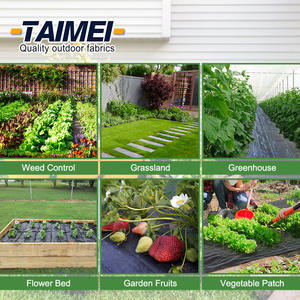 แผ่นรองกันวัชพืชม้วนผ้า PP ทอป้องกันวัชพืชขนาด0.8ม. x 100ม. แผ่นคลุมดิน PP สำหรับสวน - Product Image 6